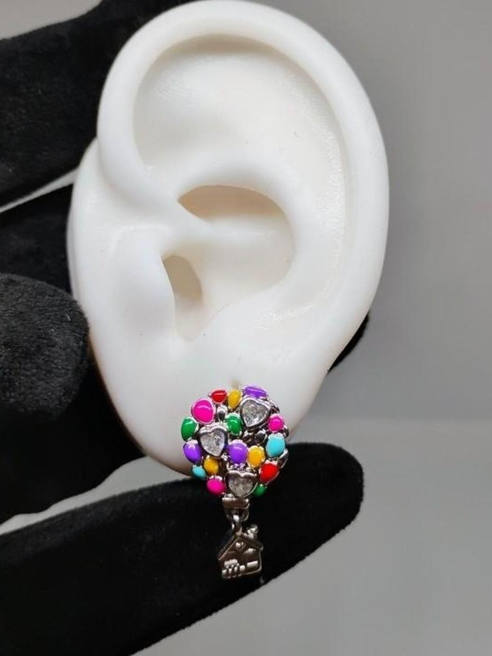 S925 Colorful Enmal Ballons Style Earrings